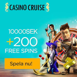 CasinoCruise.com Welcome Package 10.000 + 200 FS SWE SEK 300x300